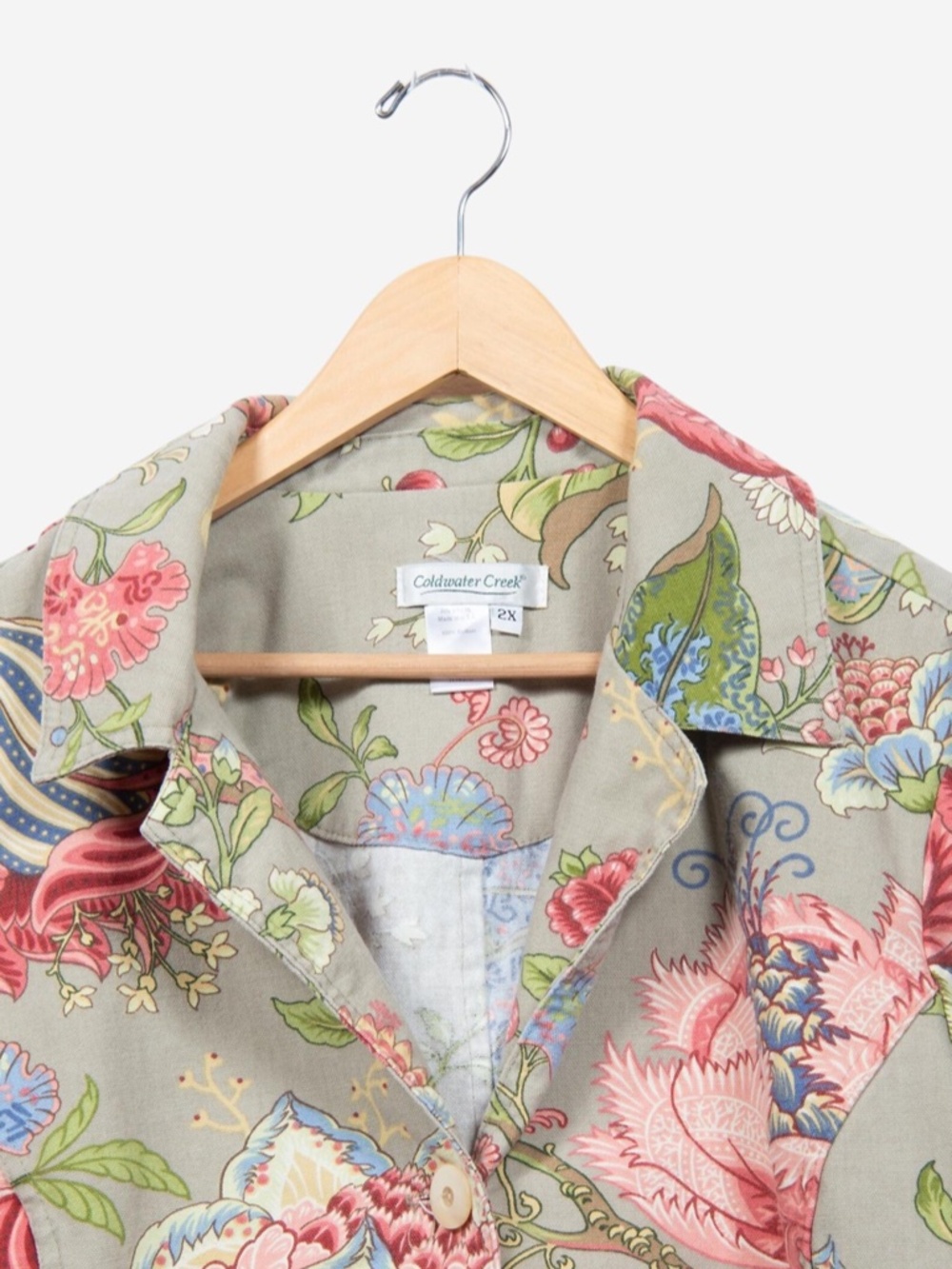 vintage 90s botanical floral coldwater creek blazer jacket - Picture 2 of 4